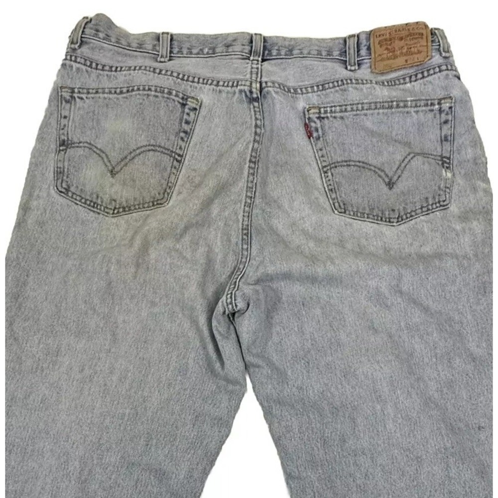 VTG Levi's Mens 560 Blue Jeans 42x30 Distressed Baggy Loose Light Wash Denim Y2K